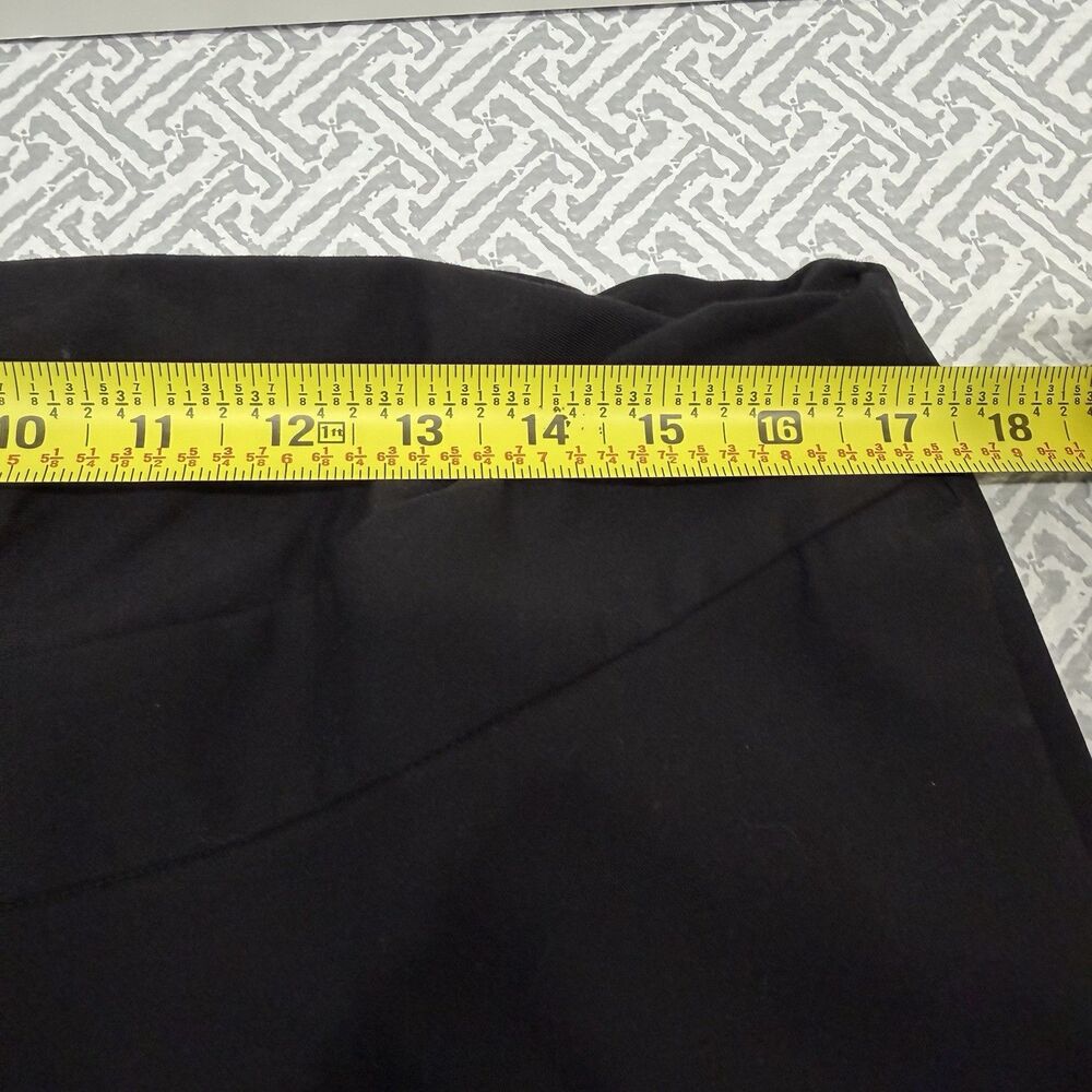 H&M MAMA Black Straight Leg Maternity Pants Over-The-Bump Band Size Medium - Picture 10 of 11